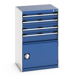 Bott Cubio 4 Drawer,1 Door Cabinet 650W x 525D x 1000mmH 40011052.**